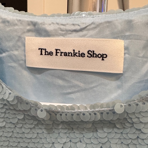The Frankie Shop Light Blue Sequin Mini Dress - Picture 2 of 6